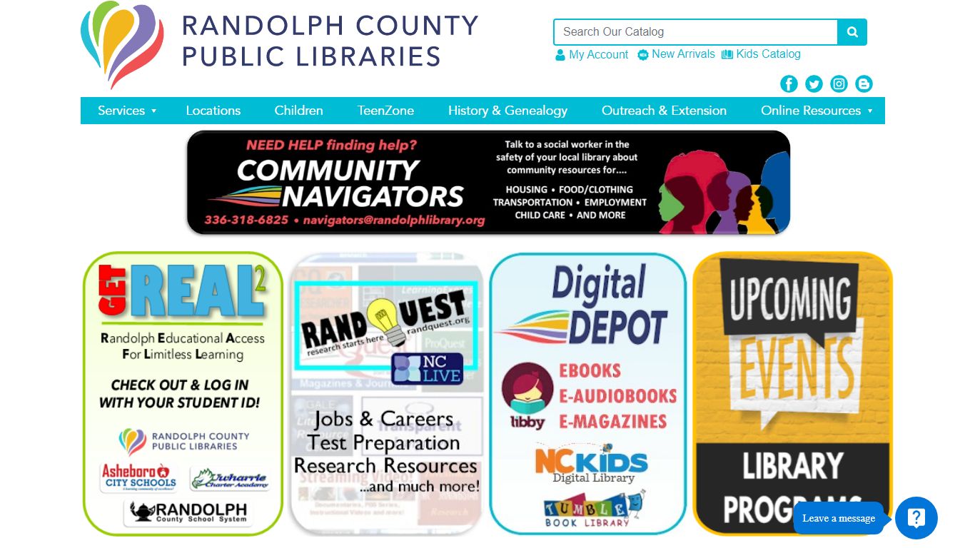 HomePage [www.randolphlibrary.org]